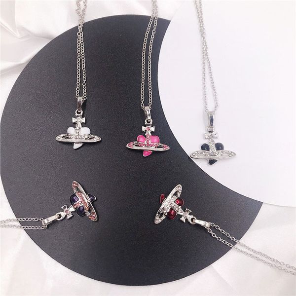 trendy fine heart shaped saturn pearl chain pendant necklace for women full diamond temperament jewelry shiny aaa zircon ins, Silver
trendy fine heart shaped saturn pearl chain pendant necklace for women full diamond temperament jewelry shiny aaa zircon ins, Silver