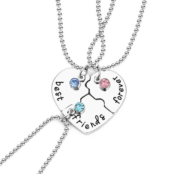 pendant necklaces popacc selling heart necklace 3 piece set friendsforever all-match men's and women's fashion trend jewelry, Silver
pendant necklaces popacc selling heart necklace 3 piece set friendsforever all-match men's and women's fashion trend jewelry, Silver
