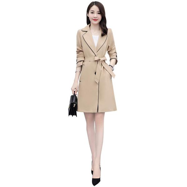 trench coat women khaki 2021 spring united kingdom style temperament fashion slim windbreaker feminina jd1010 women's coats, Tan;black
trench coat women khaki 2021 spring united kingdom style temperament fashion slim windbreaker feminina jd1010 women's coats, Tan;black