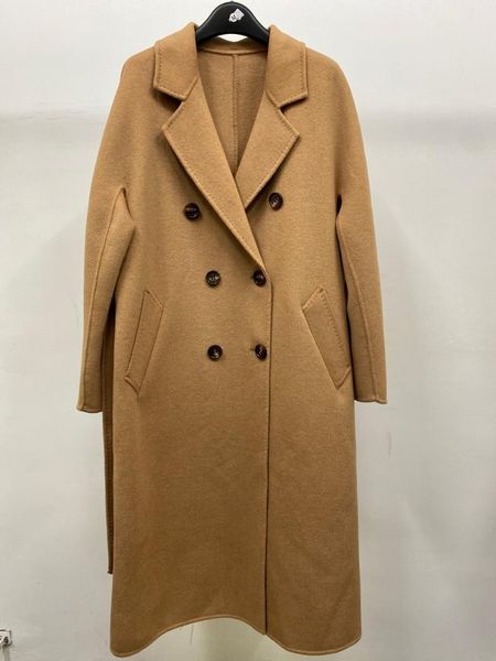 women's wool & blends physical store autumn and winter hepburn suit collar temperament double breasted long korean straight coat, Black
women's wool & blends physical store autumn and winter hepburn suit collar temperament double breasted long korean straight coat, Black
