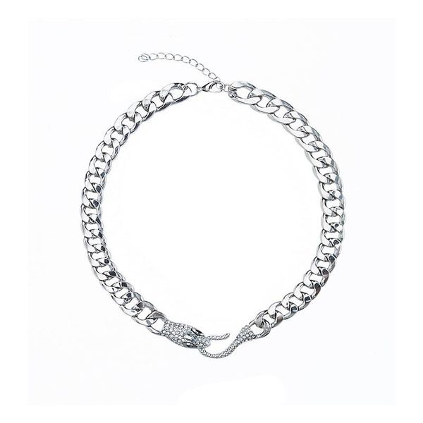pendant necklaces potcet women's stainless steel small snake titanium necklace clavicle chain geometric fashion hip hop party jewelry, Silver
pendant necklaces potcet women's stainless steel small snake titanium necklace clavicle chain geometric fashion hip hop party jewelry, Silver