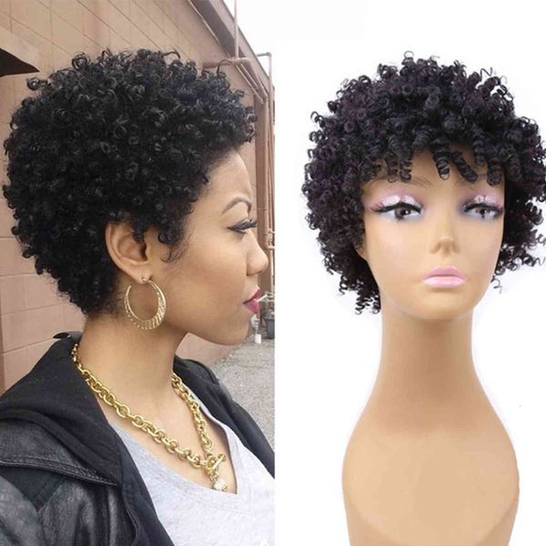fashionable wig beautiful goddess synthetic s fashion trend short curly hair small women's wig headgear, Black
fashionable wig beautiful goddess synthetic s fashion trend short curly hair small women's wig headgear, Black