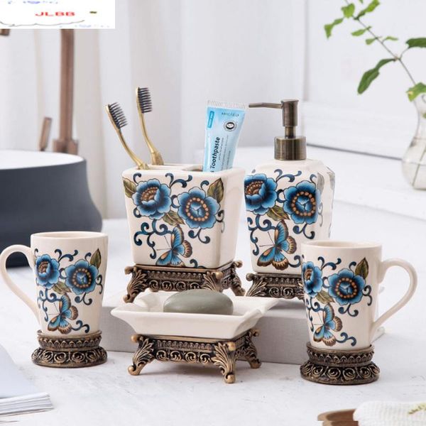 european style bathroom five-piece suit retro wash kit couple mouthwash cup supplies for home decoration accessories bath accessory set
european style bathroom five-piece suit retro wash kit couple mouthwash cup supplies for home decoration accessories bath accessory set