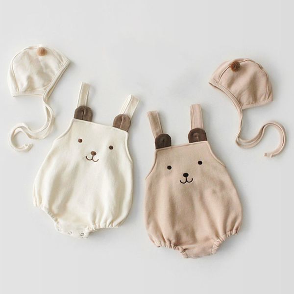 spring baby girl boy rompers pure cotton sleeveless jumpsuit + hat clothes cartoon bear 210429, Blue
spring baby girl boy rompers pure cotton sleeveless jumpsuit + hat clothes cartoon bear 210429, Blue