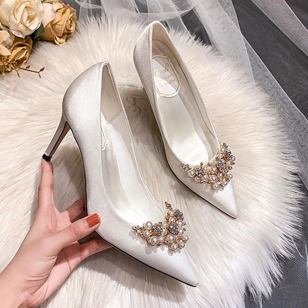 dress shoes crystal pearl wedding woman pumps shallow slip on pointed toe talons stiletto high heels women large size 42/43, Black
dress shoes crystal pearl wedding woman pumps shallow slip on pointed toe talons stiletto high heels women large size 42/43, Black