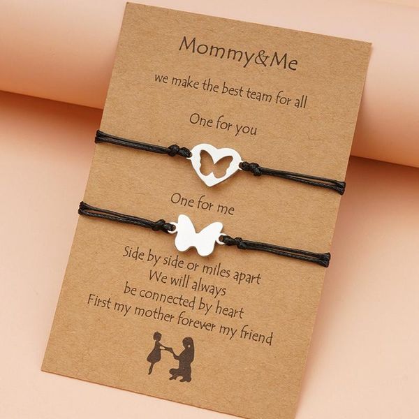 charm bracelets 2pcs mom and daughter bracelets, mommy me heart butterfly matching wish gift for mother, Golden;silver
charm bracelets 2pcs mom and daughter bracelets, mommy me heart butterfly matching wish gift for mother, Golden;silver