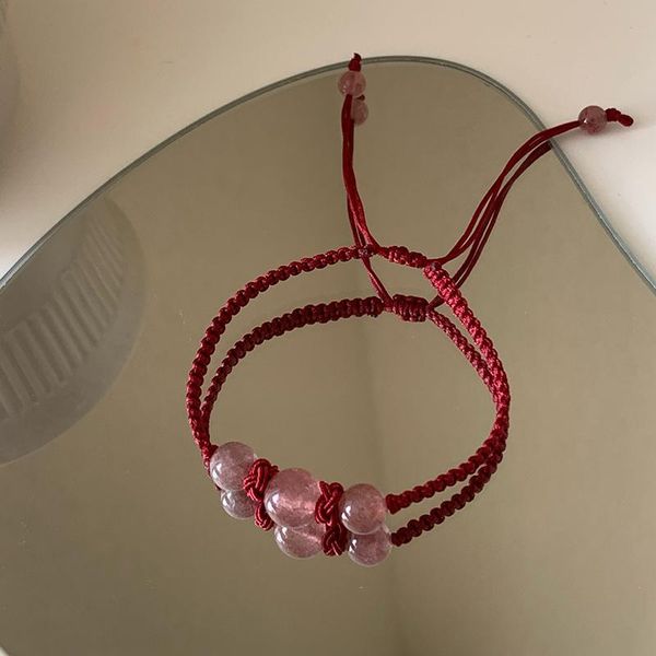 link, chain korean strawberry crystal bracelet for women friendship couple gift handwoven red bracelets girls fashion stone jewelry 2021, Black
link, chain korean strawberry crystal bracelet for women friendship couple gift handwoven red bracelets girls fashion stone jewelry 2021, Black
