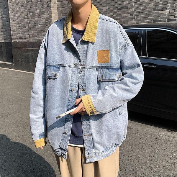 men's jackets spring retro denim jacket fashion hit color casual mens streetwear korean loose hip-hop bomber men, Black;brown
men's jackets spring retro denim jacket fashion hit color casual mens streetwear korean loose hip-hop bomber men, Black;brown