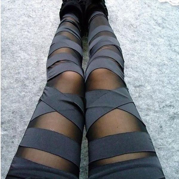 women's leggings women casual fashion gothic legging leggins slim high waist woman pants milk silk hollow strap fitness, Black
women's leggings women casual fashion gothic legging leggins slim high waist woman pants milk silk hollow strap fitness, Black