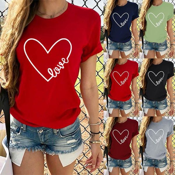 women's t-shirt fashion plus size women 2021 summer valentine's day casual short sleeve o neck letter print heart-shaped, White
women's t-shirt fashion plus size women 2021 summer valentine's day casual short sleeve o neck letter print heart-shaped, White