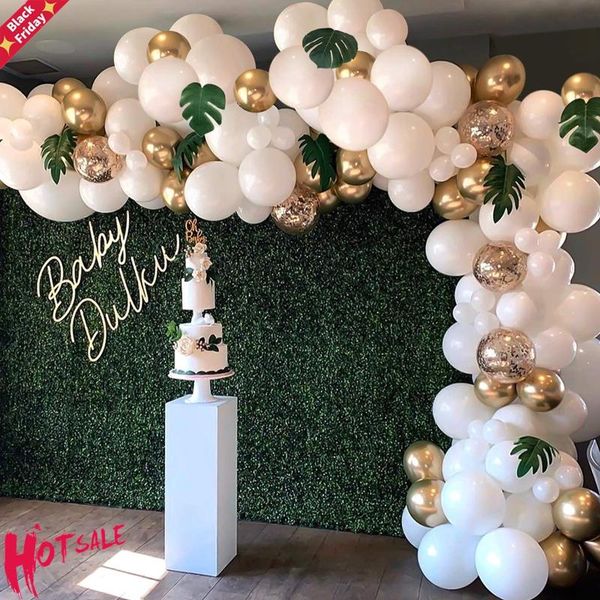 party decoration 98pcs balloon garland arch kit, white gold confetti balloons, artificial palm leaves 6pcs, balloons for wedding
party decoration 98pcs balloon garland arch kit, white gold confetti balloons, artificial palm leaves 6pcs, balloons for wedding