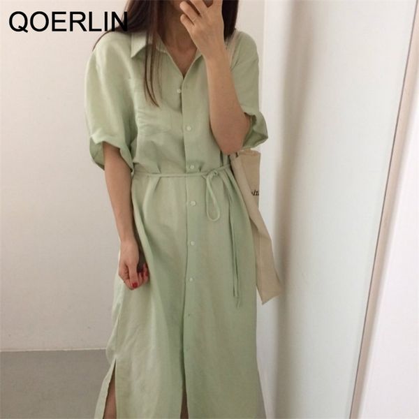 qoelrin women blue shirts dress spring summer fashion turn-down single-breasted lace-up ladies mid length sashes vestidos 210601, Black;gray
qoelrin women blue shirts dress spring summer fashion turn-down single-breasted lace-up ladies mid length sashes vestidos 210601, Black;gray
