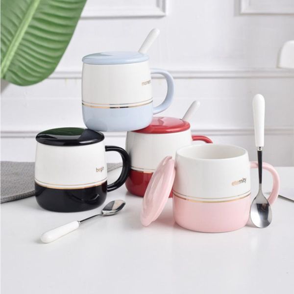 mugs 400ml creative ceramics mug with lid and spoon coffee milk tea fashion style cup office drinkware couple gift
mugs 400ml creative ceramics mug with lid and spoon coffee milk tea fashion style cup office drinkware couple gift