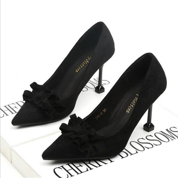 dress shoes women high heels spring brand woman pumps thin party pointed toe slip on office ladie shoe plus size, Black
dress shoes women high heels spring brand woman pumps thin party pointed toe slip on office ladie shoe plus size, Black