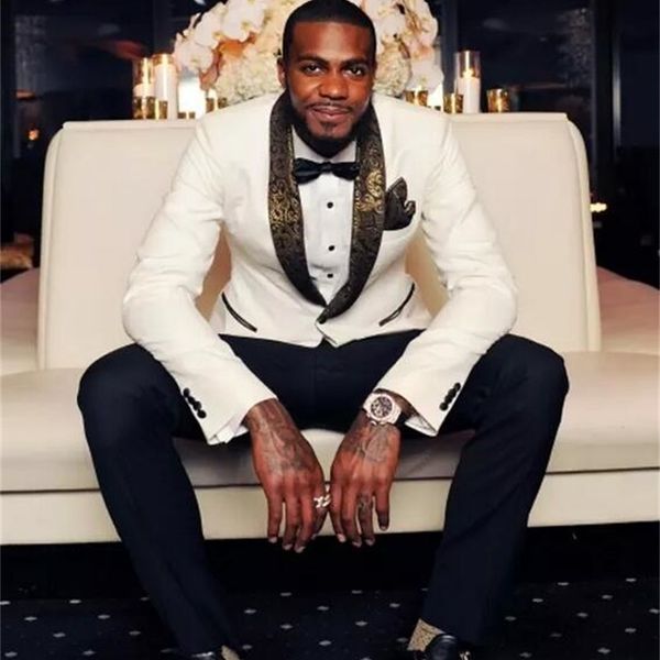 men's suits & blazers handsome white men wedding slim fit bridegroom custom order just for jacket and pant costume groomsmen 2 pi, White;black
men's suits & blazers handsome white men wedding slim fit bridegroom custom order just for jacket and pant costume groomsmen 2 pi, White;black