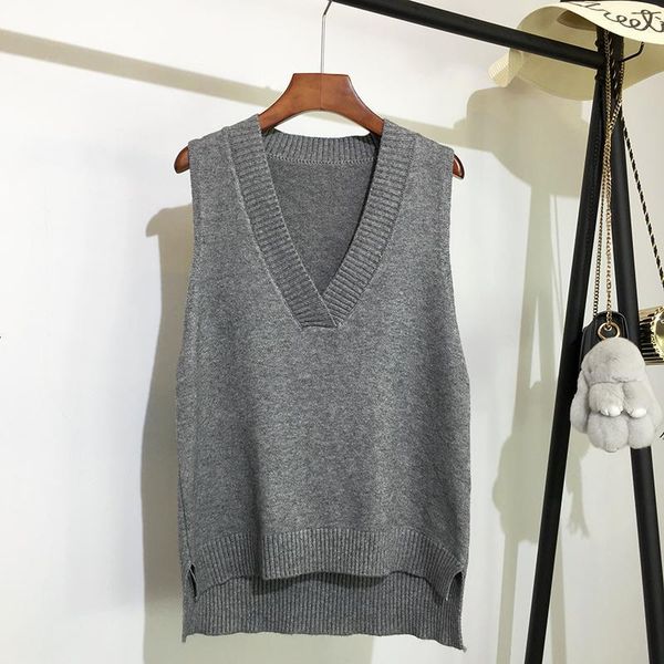 sweaters v -neck knitted women 's autumn and winter new korean loose wild vest sleeveless sweater, White;black
sweaters v -neck knitted women 's autumn and winter new korean loose wild vest sleeveless sweater, White;black