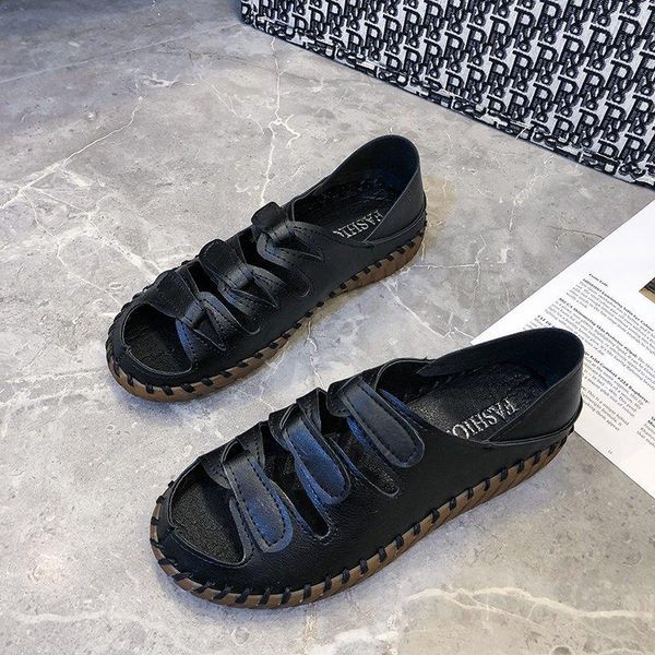 sandals 2021 women's european and american ethnic style summer no shoelace hollow breathable stitching casual, Black
sandals 2021 women's european and american ethnic style summer no shoelace hollow breathable stitching casual, Black