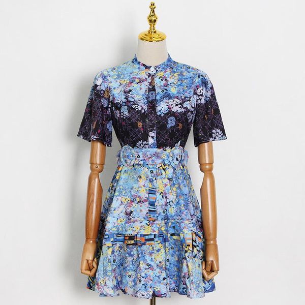 party dresses seebeautiful print loose a-line dress stand collar short sleeve belt single breasted women summer 2021 fashion g025, White;black
party dresses seebeautiful print loose a-line dress stand collar short sleeve belt single breasted women summer 2021 fashion g025, White;black