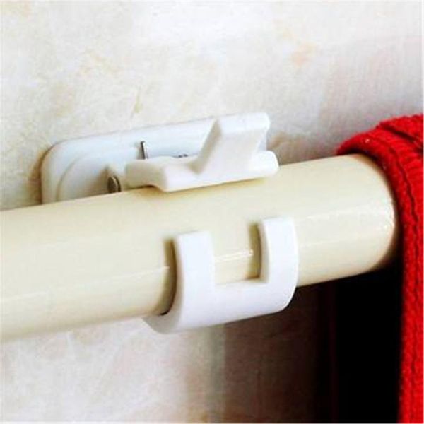 hooks & rails 2pc self adhesive rod bracket pole drapery hook holders towel bar clip wall door clothes hanger 
hooks & rails 2pc self adhesive rod bracket pole drapery hook holders towel bar clip wall door clothes hanger