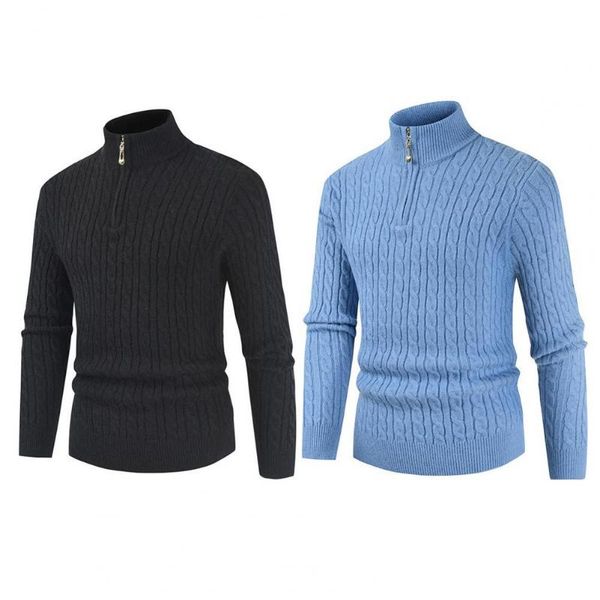 men's sweaters solid color long sleeve knitted sweater stand collar turtleneck zipper neck men twist pullover male clothing, White;black
men's sweaters solid color long sleeve knitted sweater stand collar turtleneck zipper neck men twist pullover male clothing, White;black