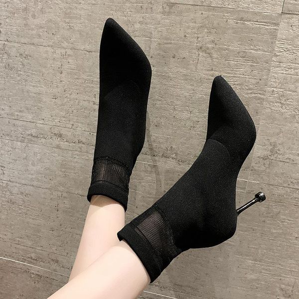 boots pointed knitting woolen sock autumn 2021 women's winter korean thin high heel elastic, Black
boots pointed knitting woolen sock autumn 2021 women's winter korean thin high heel elastic, Black