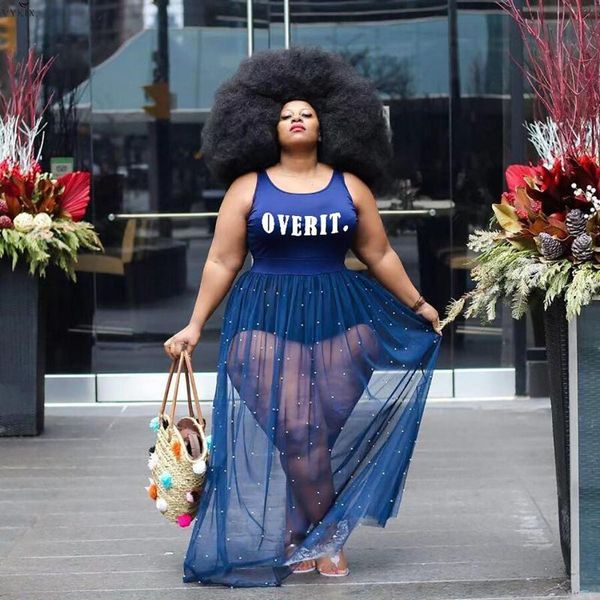 fashion plus size xl-5xl mesh dress beading sleeveless floor-length letter print dresses office lady summer wholesale casual, Black;gray
fashion plus size xl-5xl mesh dress beading sleeveless floor-length letter print dresses office lady summer wholesale casual, Black;gray