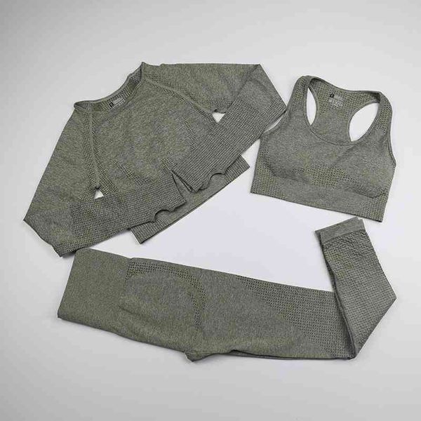 women's tracksuits women seamless set fitness sports suits yoga long sleeve shirts high waist running leggings workout bra gym clothing, Gray
women's tracksuits women seamless set fitness sports suits yoga long sleeve shirts high waist running leggings workout bra gym clothing, Gray
