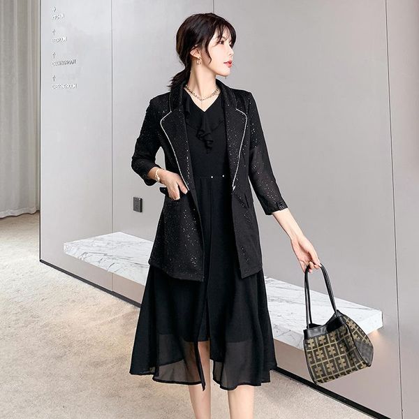 women's jackets xl-5xl 2021 spring autumn fat mm temperament fashion shirt small suit large loose coat 80129, Black;brown
women's jackets xl-5xl 2021 spring autumn fat mm temperament fashion shirt small suit large loose coat 80129, Black;brown