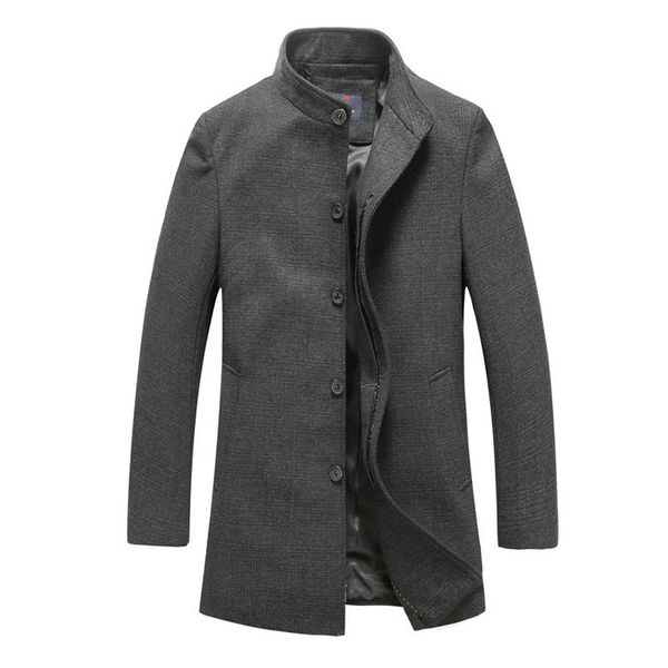 men's wool & blends autumn winter men solid long trench coat fashion silm fit woolen stand collar warm overcoat casual jackets1 8k5f, Black
men's wool & blends autumn winter men solid long trench coat fashion silm fit woolen stand collar warm overcoat casual jackets1 8k5f, Black