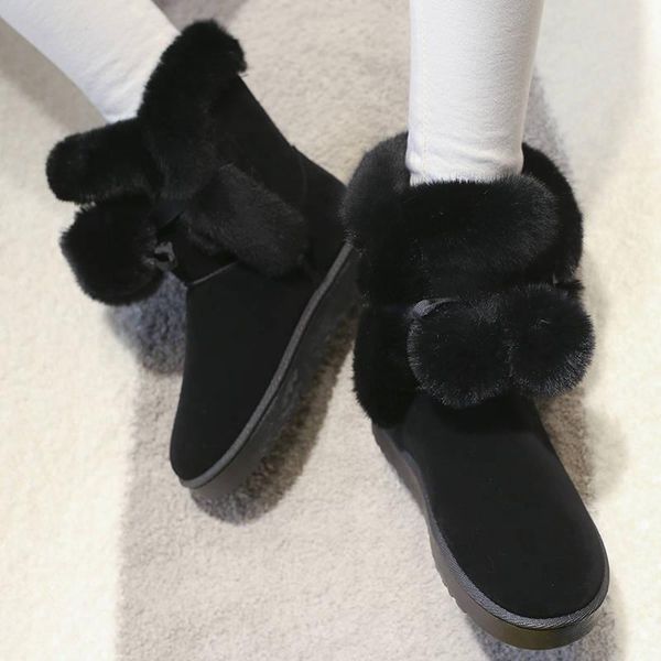 boots snow female tube non-slip student thickening bow cute cotton korean version 2021 winter shoes, Black
boots snow female tube non-slip student thickening bow cute cotton korean version 2021 winter shoes, Black