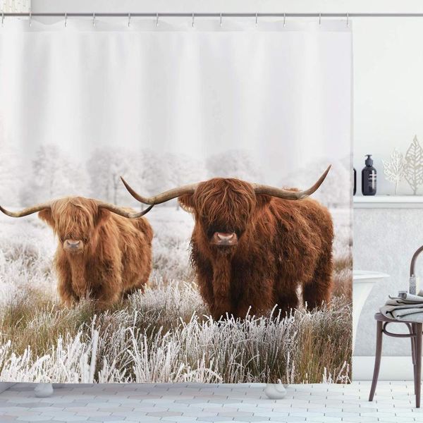 shower curtains bull curtain highland cow walking in grassland wildlife western farm bathroom decor set with 12 hooks
shower curtains bull curtain highland cow walking in grassland wildlife western farm bathroom decor set with 12 hooks