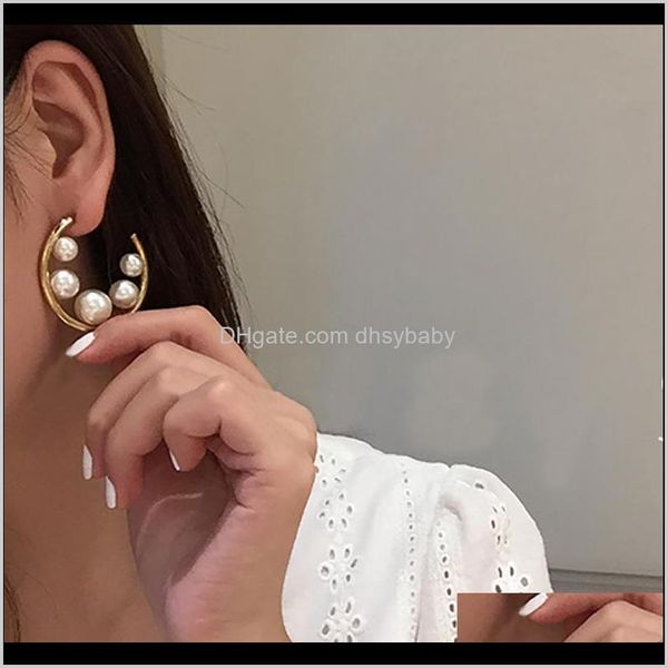 dangle & chandelier jewelry drop delivery 2021 gold color big pearl open circle hoop for women multi pearls hoops minimalist round earrings, Silver
dangle & chandelier jewelry drop delivery 2021 gold color big pearl open circle hoop for women multi pearls hoops minimalist round earrings, Silver