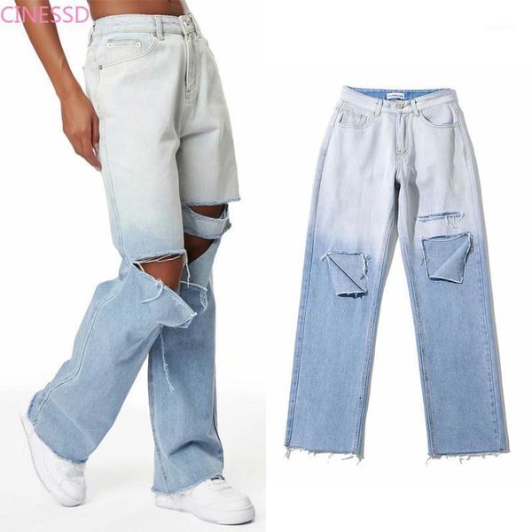spring summer fashion high street casual jeans women hole loose straight female soft pant clothes women's, Blue
spring summer fashion high street casual jeans women hole loose straight female soft pant clothes women's, Blue