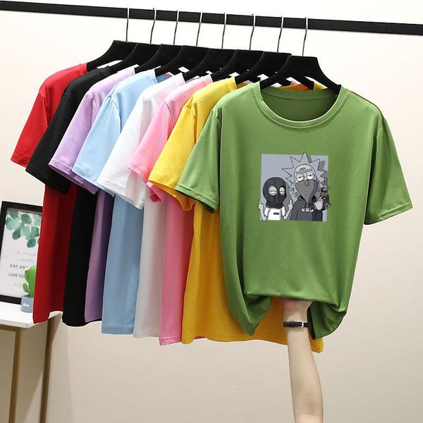 women's t-shirt female girls cartoon printed round neck tshirt women clothes summer fashion t shirt casual tees short sleeve, White
women's t-shirt female girls cartoon printed round neck tshirt women clothes summer fashion t shirt casual tees short sleeve, White