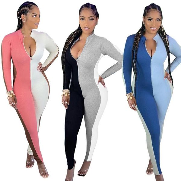 women's jumpsuits & rompers double color patchwork stand collar zipper long sleeves arrival spring and autumn women jumpsuit, Black;white
women's jumpsuits & rompers double color patchwork stand collar zipper long sleeves arrival spring and autumn women jumpsuit, Black;white