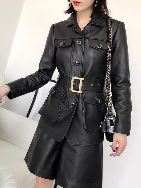 women's leather & faux 2021 spring womens sheepskin coat motorcycle jacket short handsome black slim outerwear
women's leather & faux 2021 spring womens sheepskin coat motorcycle jacket short handsome black slim outerwear