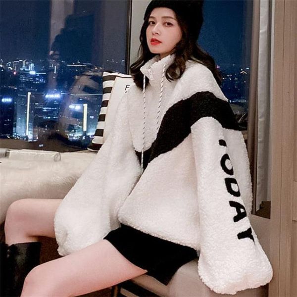 women's jackets woman coat winter jacket outwear classics warm sweatshirt casual lamb wool loose women basic, Black;brown 
women's jackets woman coat winter jacket outwear classics warm sweatshirt casual lamb wool loose women basic, Black;brown