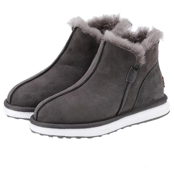 boots winter natural sheep fur woman short women's real sheepskin wool seude snow gray slip-on female flat shoes, Black
boots winter natural sheep fur woman short women's real sheepskin wool seude snow gray slip-on female flat shoes, Black