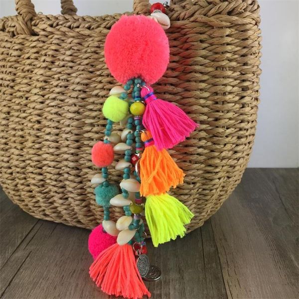 keychains boho style flower charms stone beads with pom keychain colorful tassel key ring pendant jewelry, Silver
keychains boho style flower charms stone beads with pom keychain colorful tassel key ring pendant jewelry, Silver
