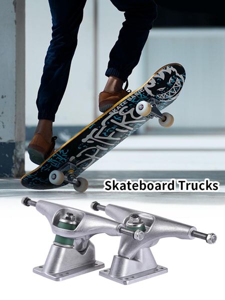 6.25 inch silver skateboard trucks strong absorption surf skate truck aluminium alloy longboard accessories skateboarding
6.25 inch silver skateboard trucks strong absorption surf skate truck aluminium alloy longboard accessories skateboarding
