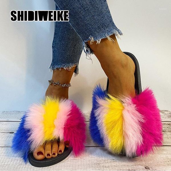 arrival ladies rainbow plush slippers women fluffy flat non-slip woman furry home cute flip flops va2781, Black
arrival ladies rainbow plush slippers women fluffy flat non-slip woman furry home cute flip flops va2781, Black