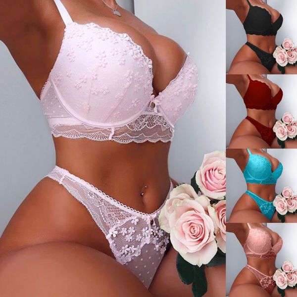 5 color women new fashion lace push up bra and low waist panties sets lingerie set ladies floral lace underwear set sleepwear plus size, Red;black
5 color women new fashion lace push up bra and low waist panties sets lingerie set ladies floral lace underwear set sleepwear plus size, Red;black