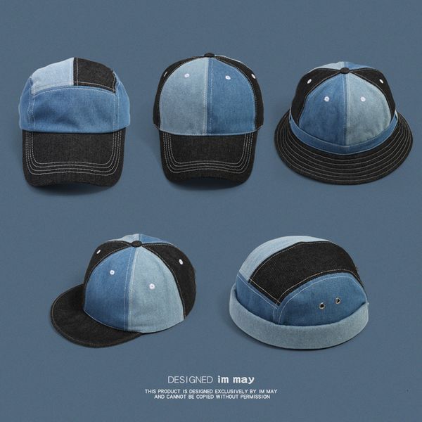 denim - men's fashion versatile patchwork baseball cap melon skin hat new style, Blue;gray
denim - men's fashion versatile patchwork baseball cap melon skin hat new style, Blue;gray
