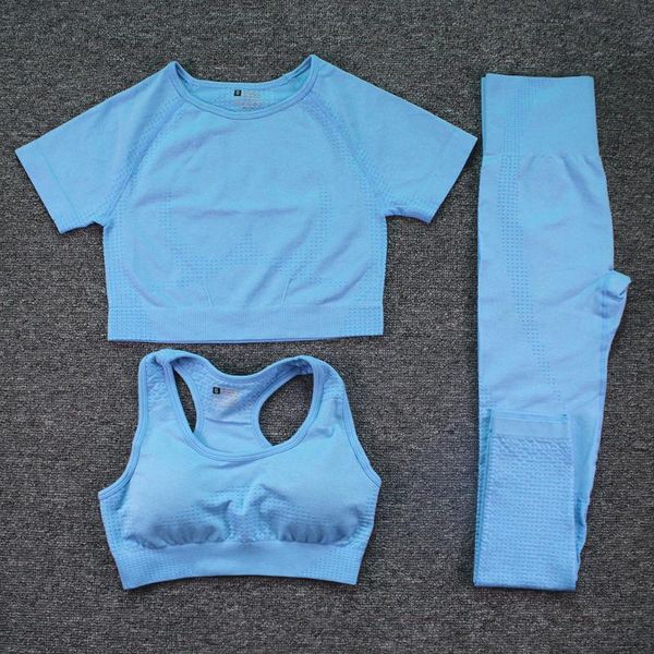 yoga outfit seamless three piece set short sleeve bra pants women's sports elastic fitness clothes
yoga outfit seamless three piece set short sleeve bra pants women's sports elastic fitness clothes