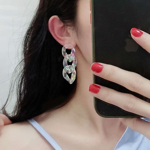 colorful mermaid chain ~ super immortal personality resin temperament net red french female earrings, Black
colorful mermaid chain ~ super immortal personality resin temperament net red french female earrings, Black