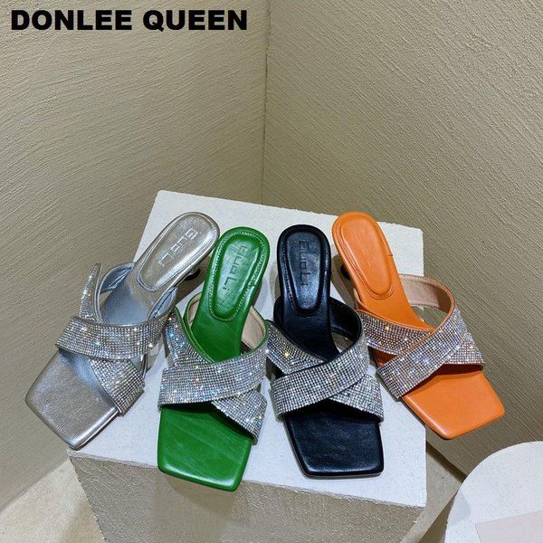 slippers rhinestones women slip on slides med heels mule shoes crystal sandal brand slipper for sandalias mujer 2021, Black
slippers rhinestones women slip on slides med heels mule shoes crystal sandal brand slipper for sandalias mujer 2021, Black