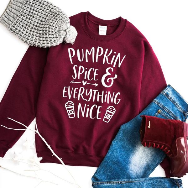 women's hoodies & sweatshirts pumpkin spice and everything nice sweatshirt women fashion graphic funny pure cotton halloween pullovers, Black
women's hoodies & sweatshirts pumpkin spice and everything nice sweatshirt women fashion graphic funny pure cotton halloween pullovers, Black