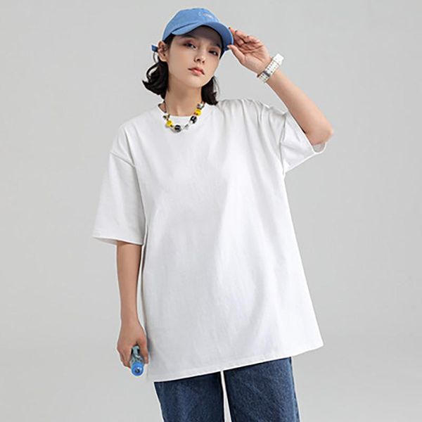 women's t-shirt summer men and women japanese large size round neck loose shoulder short-sleeved bottoming shirt clothing, White
women's t-shirt summer men and women japanese large size round neck loose shoulder short-sleeved bottoming shirt clothing, White