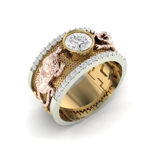 cluster rings fashion men gold color tiger ring classic vintage stone crystal engagement jewelry accessories for party gift, Golden;silver
cluster rings fashion men gold color tiger ring classic vintage stone crystal engagement jewelry accessories for party gift, Golden;silver