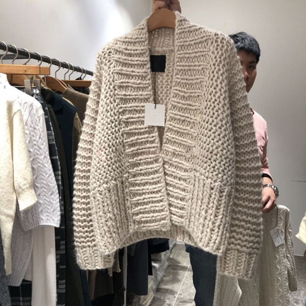 two piece dress autumn and winter women's korean loose net red design sense thick line sweater knitted cardigan jacket drtd, White
two piece dress autumn and winter women's korean loose net red design sense thick line sweater knitted cardigan jacket drtd, White